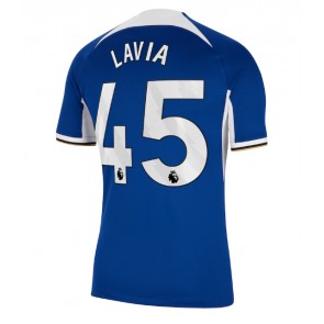 Chelsea Romeo Lavia #45 Hjemmebanetrøje 2023-24 Kort ærmer